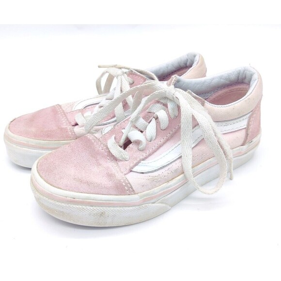 Girls Vans 500714 Old Skool Pale Pink Low Top Skate Sneakers Shoes Size 11.5 Kid - Picture 1 of 12